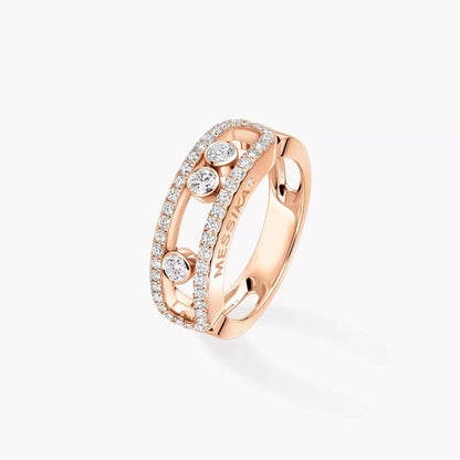 [Noble Aura jewelry] Move Gold Diamond Pave_ Ring