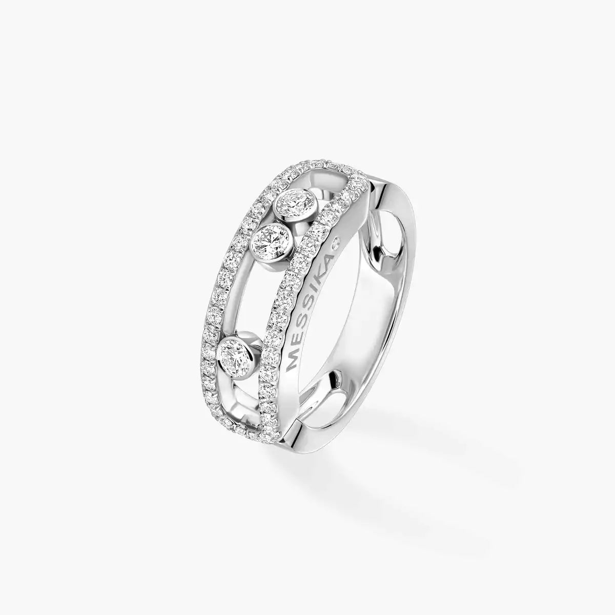 [Noble Aura jewelry] Move Gold Diamond Pave_ Ring