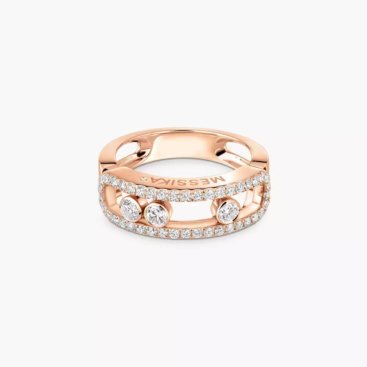 [Noble Aura jewelry] Move Gold Diamond Pave_ Ring