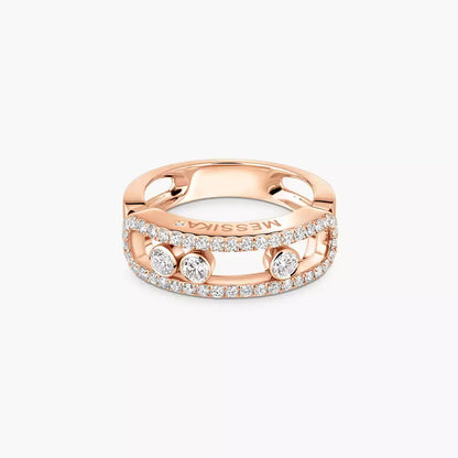 [Noble Aura jewelry] Move Gold Diamond Pave_ Ring