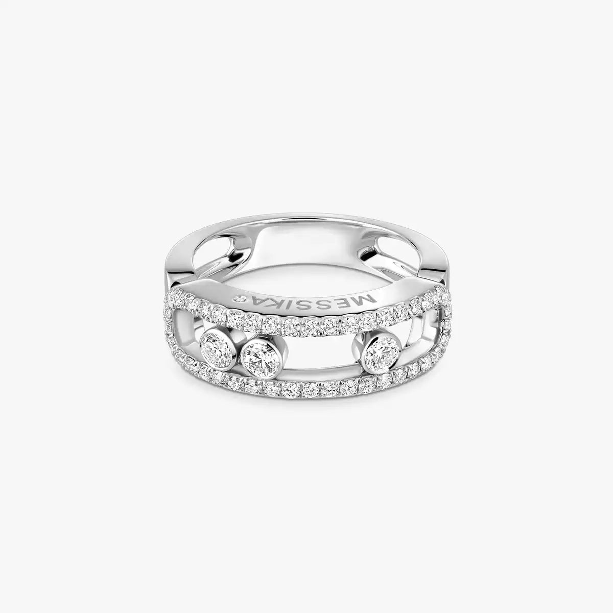 [Noble Aura jewelry] Move Gold Diamond Pave_ Ring