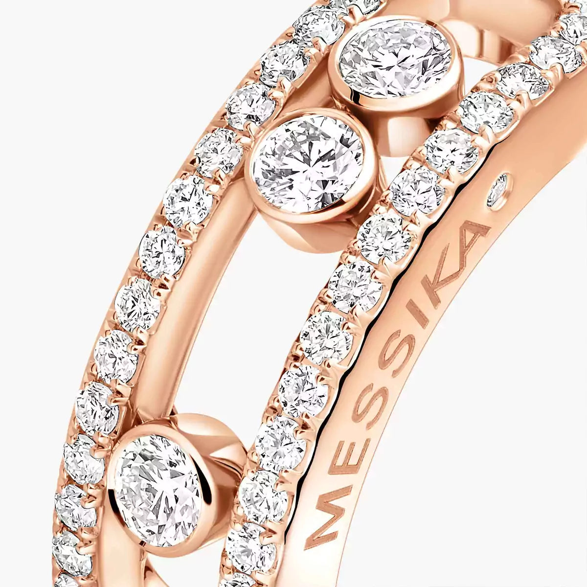 [Noble Aura jewelry] Move Gold Diamond Pave_ Ring