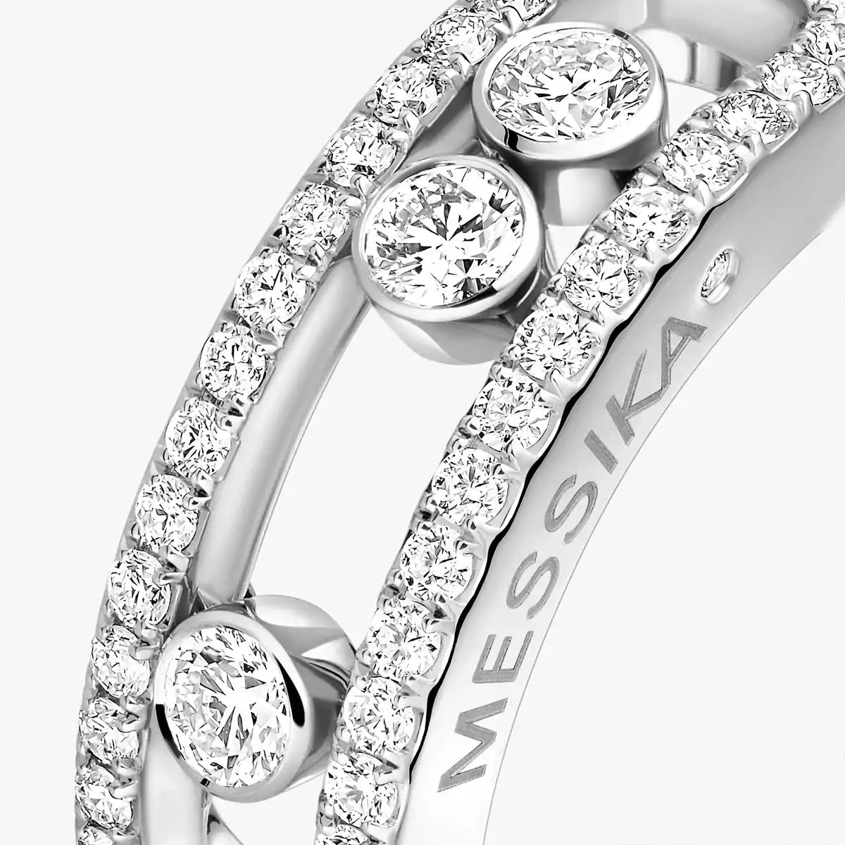 [Noble Aura jewelry] Move Gold Diamond Pave_ Ring
