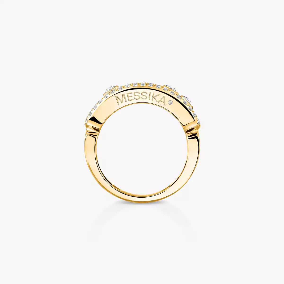 [Noble Aura jewelry] Move Gold Diamond Pave_ Ring
