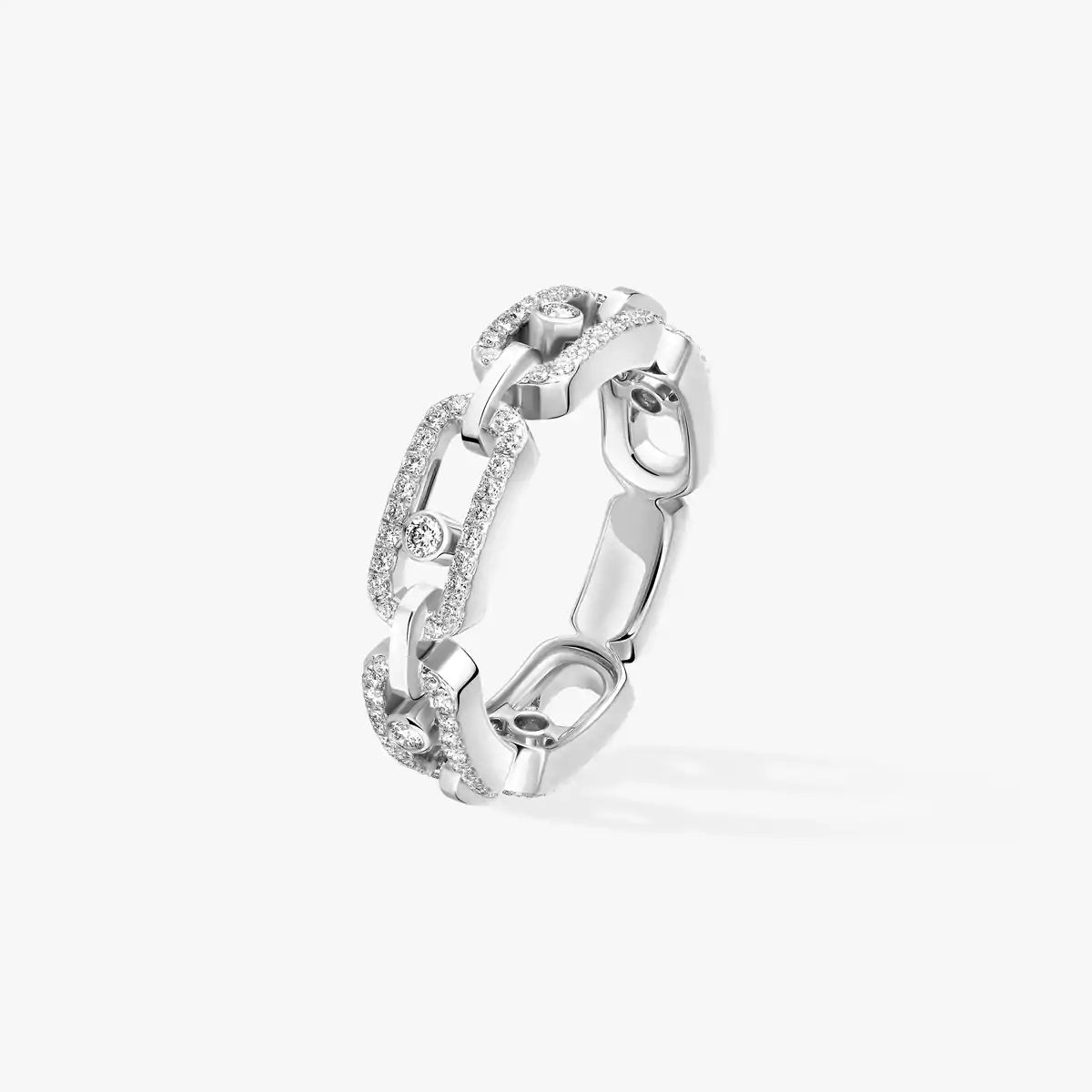 [Noble Aura jewelry]Move Link Pave_-Set Diamond Ring in Gold