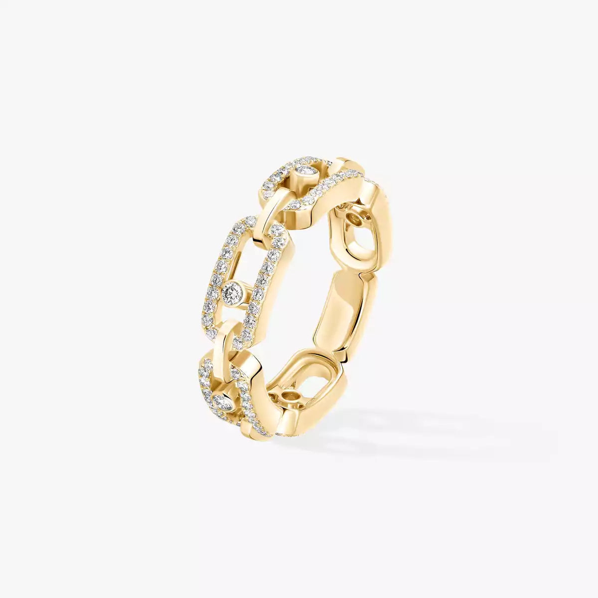 [Noble Aura jewelry]Move Link Pave_-Set Diamond Ring in Gold