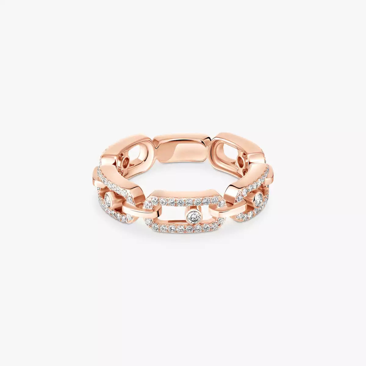 [Noble Aura jewelry]Move Link Pave_-Set Diamond Ring in Gold