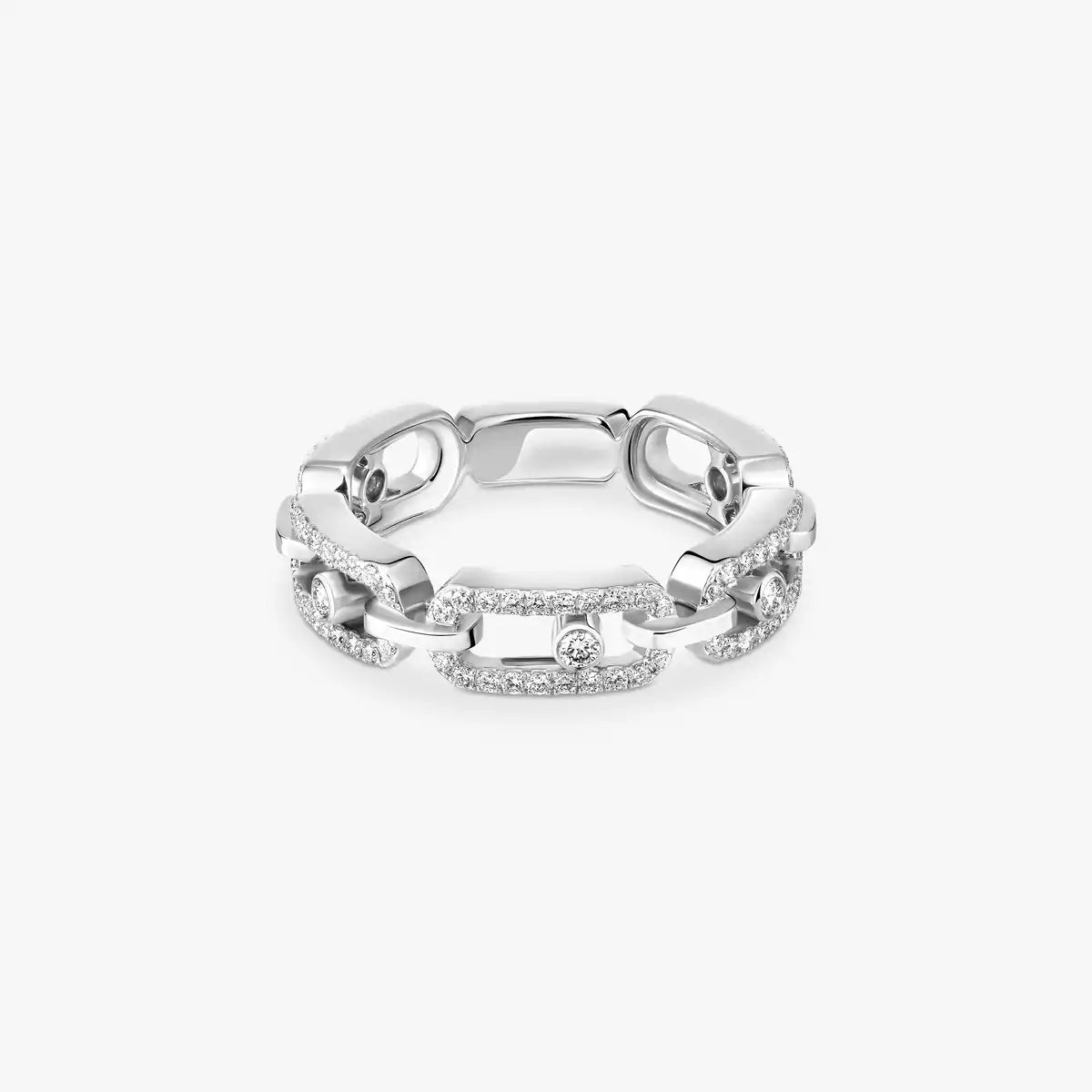 [Noble Aura jewelry]Move Link Pave_-Set Diamond Ring in Gold