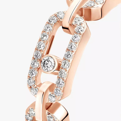 [Noble Aura jewelry]Move Link Pave_-Set Diamond Ring in Gold