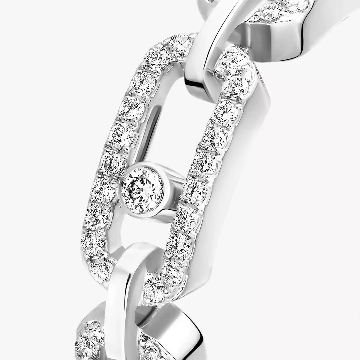 [Noble Aura jewelry]Move Link Pave_-Set Diamond Ring in Gold