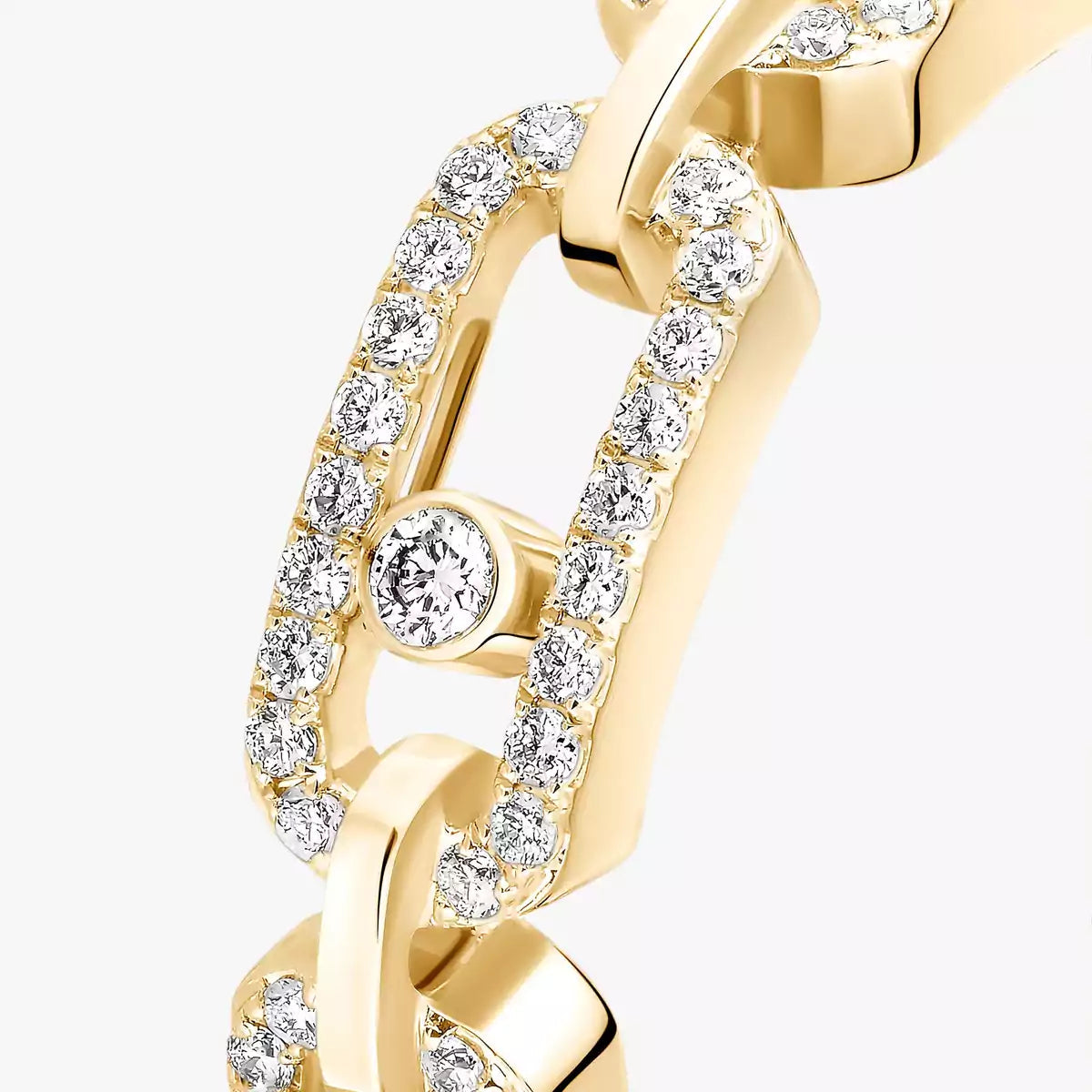 [Noble Aura jewelry]Move Link Pave_-Set Diamond Ring in Gold