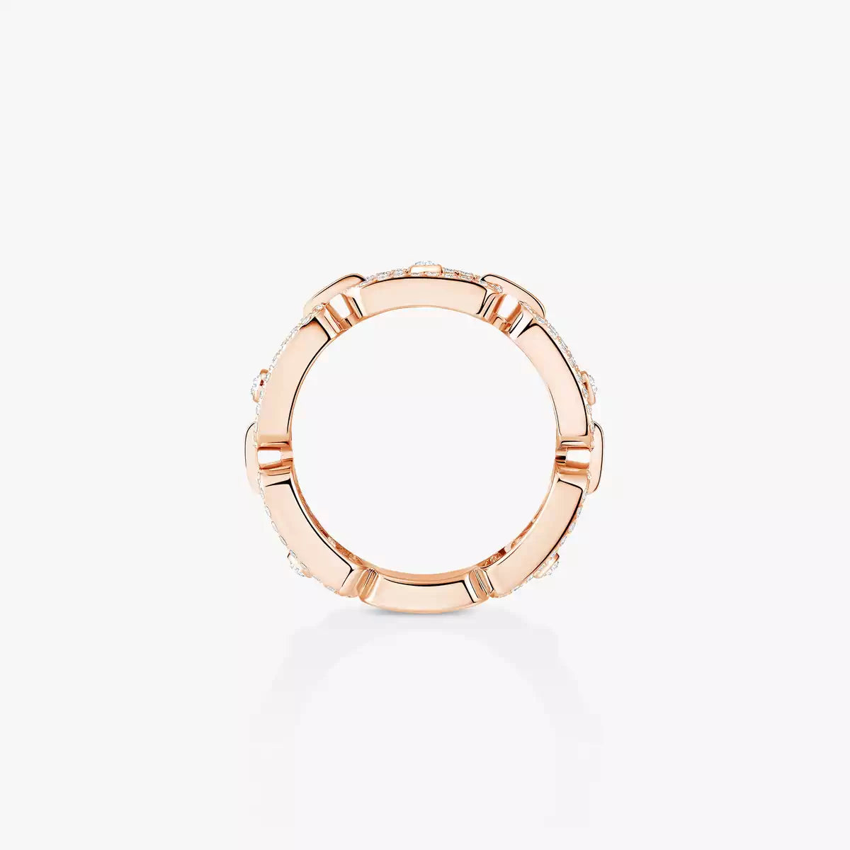 [Noble Aura jewelry]Move Link Pave_-Set Diamond Ring in Gold