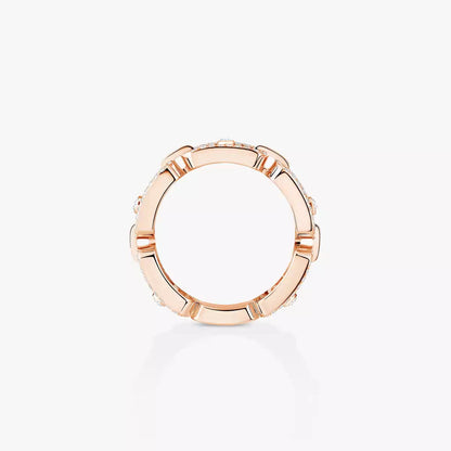 [Noble Aura jewelry]Move Link Pave_-Set Diamond Ring in Gold