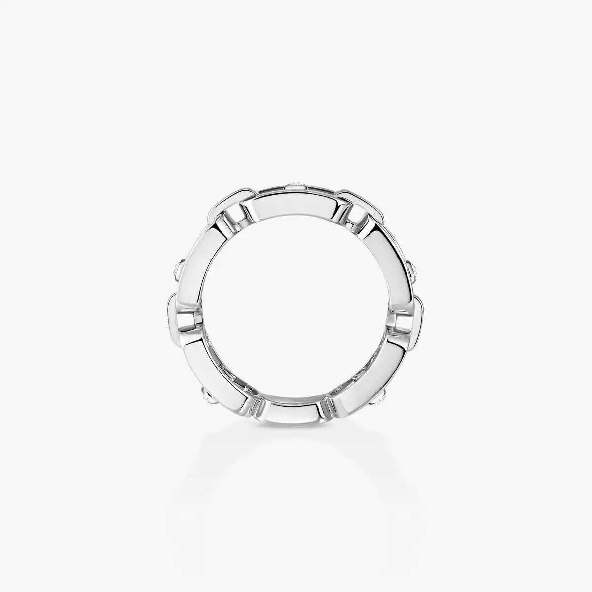 [Noble Aura jewelry]Move Link Pave_-Set Diamond Ring in Gold