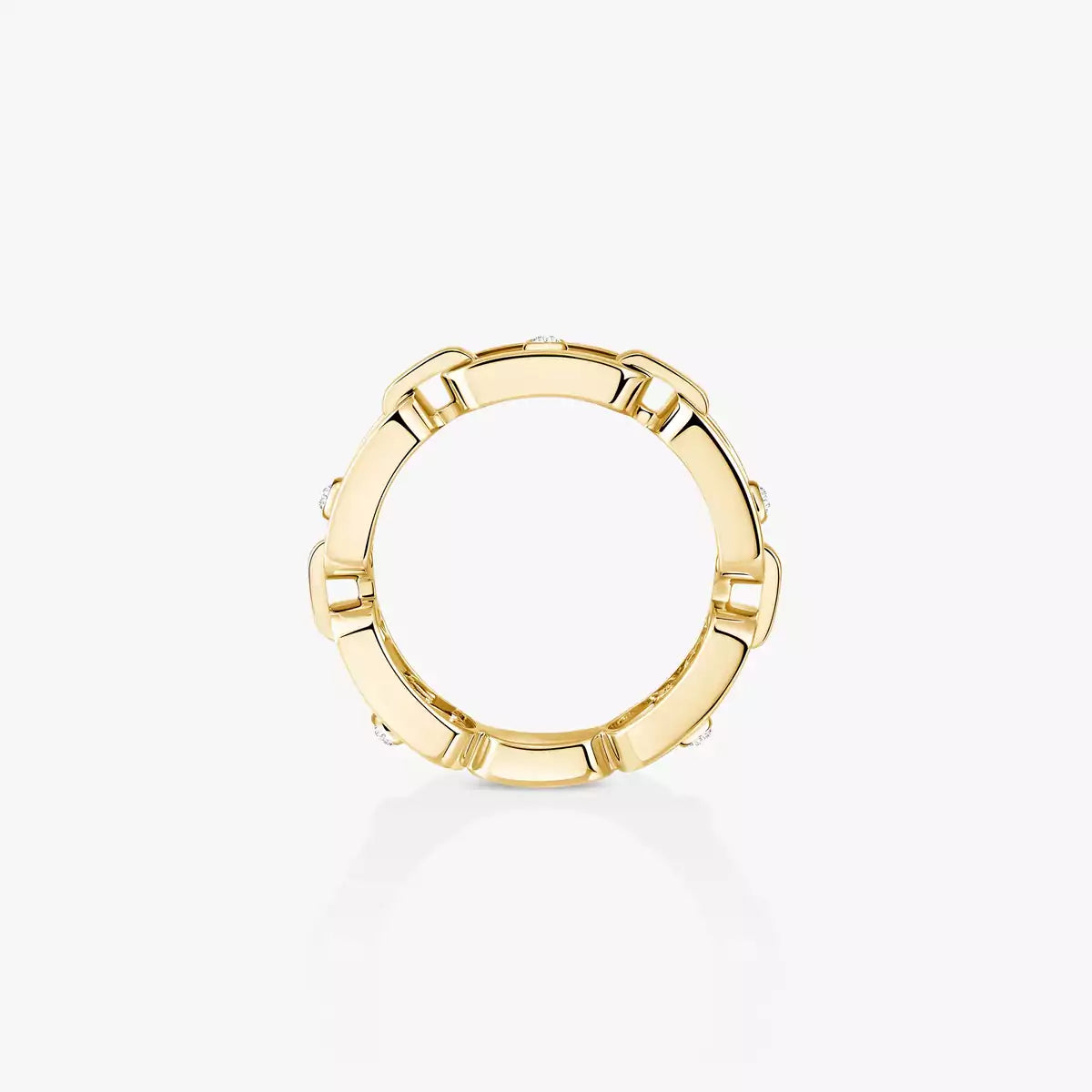 [Noble Aura jewelry]Move Link Pave_-Set Diamond Ring in Gold