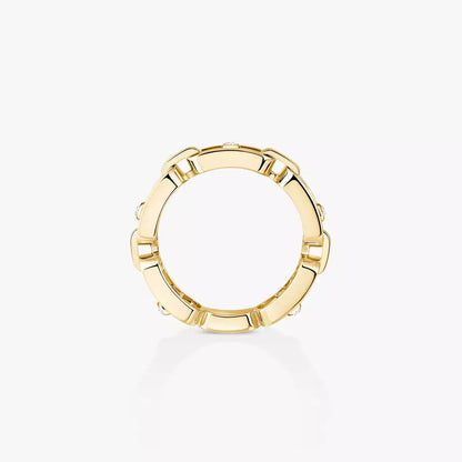 [Noble Aura jewelry]Move Link Pave_-Set Diamond Ring in Gold
