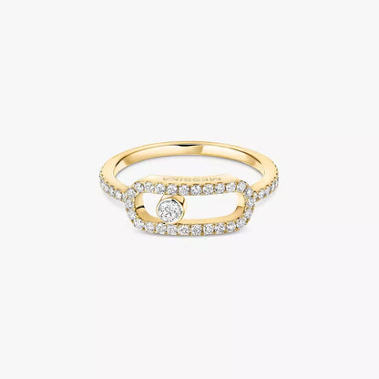 [Noble Aura jewelry]Move Uno Diamond Ring in Gold