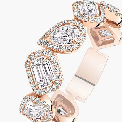 [Noble Aura jewelry]Diamond Wedding Ring My Twin