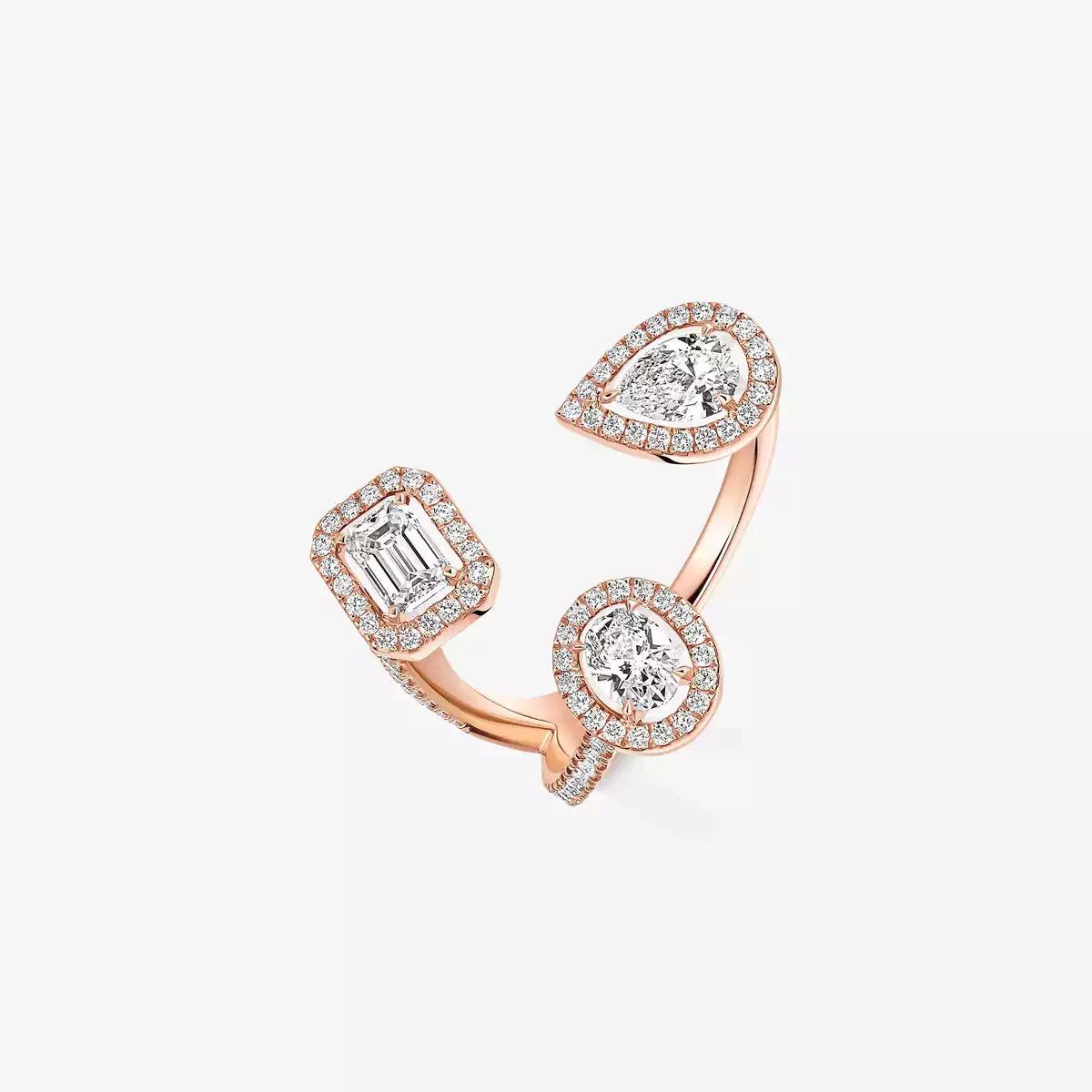 [[Noble Aura jewelry] Diamond Ring 0,25ct My Twin Trilogy