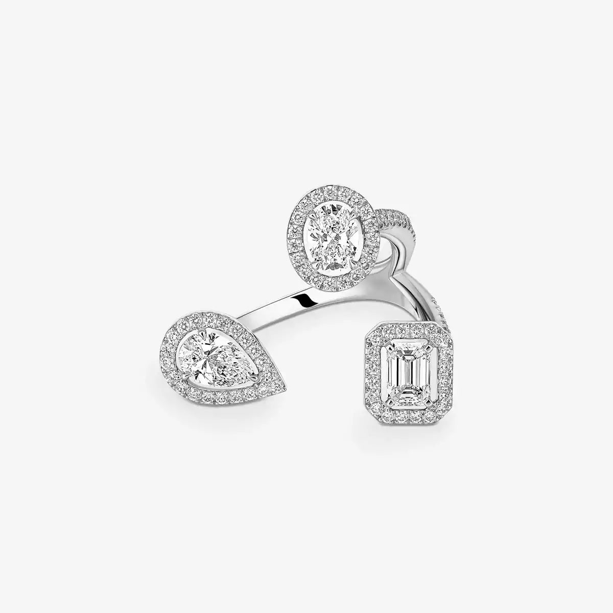 [[Noble Aura jewelry] Diamond Ring 0,25ct My Twin Trilogy