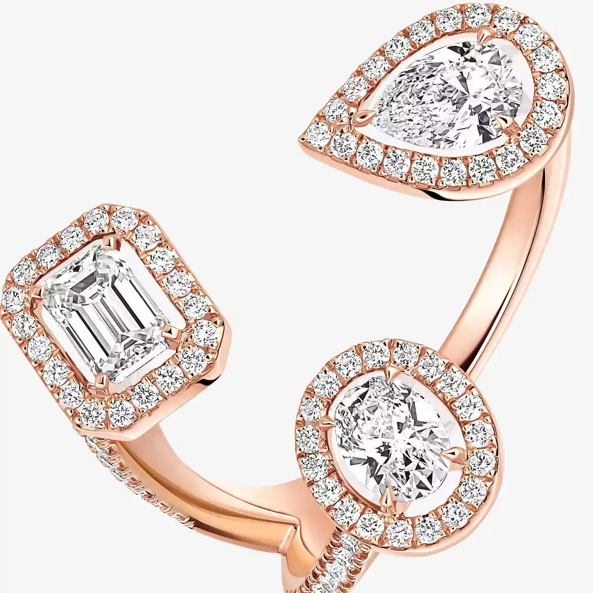 [[Noble Aura jewelry] Diamond Ring 0,25ct My Twin Trilogy