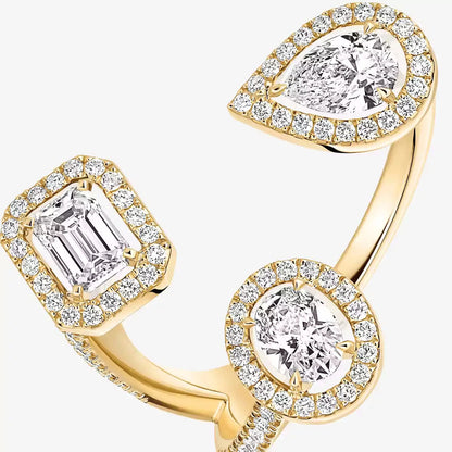 [[Noble Aura jewelry] Diamond Ring 0,25ct My Twin Trilogy