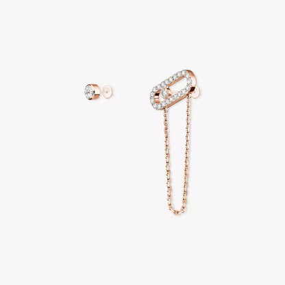 [Noble Aura jewelry]Move Uno Diamond Earrings