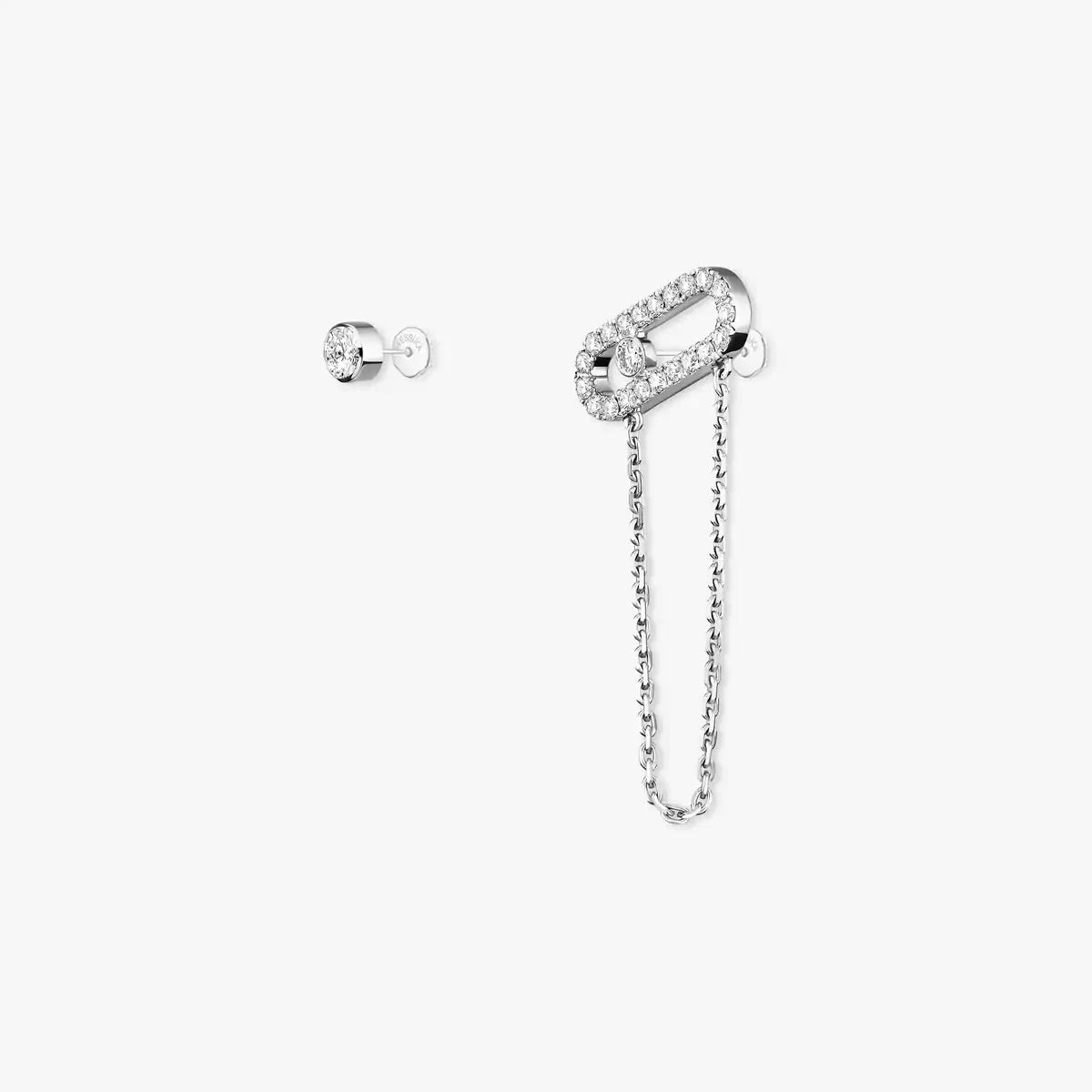 [Noble Aura jewelry]Move Uno Diamond Earrings