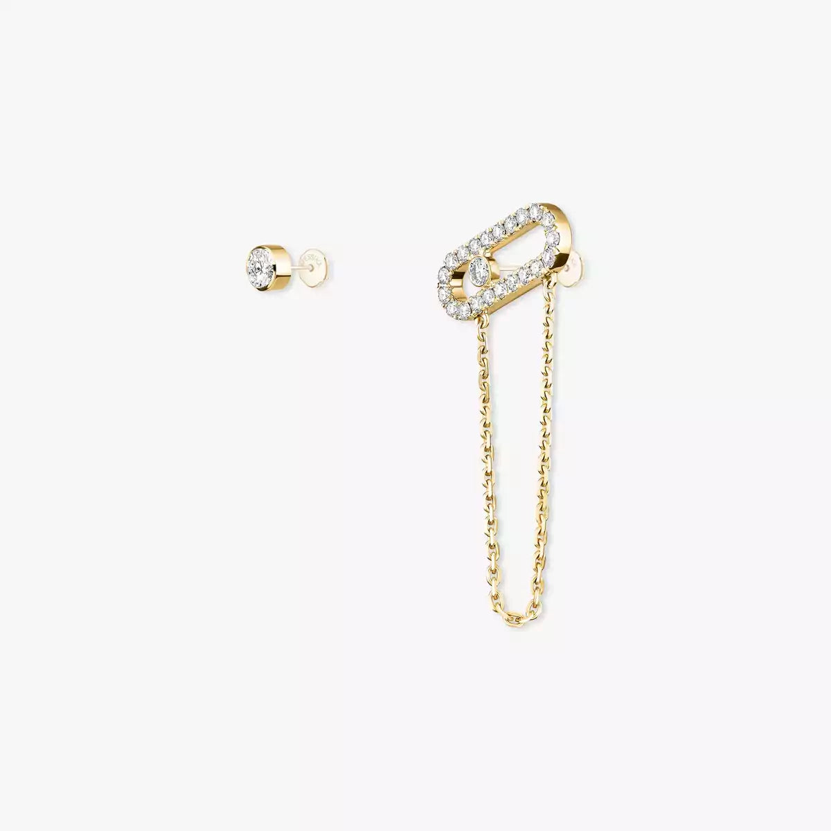 [Noble Aura jewelry]Move Uno Diamond Earrings