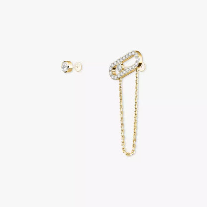 [Noble Aura jewelry]Move Uno Diamond Earrings