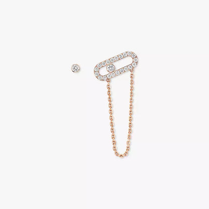 [Noble Aura jewelry]Move Uno Diamond Earrings