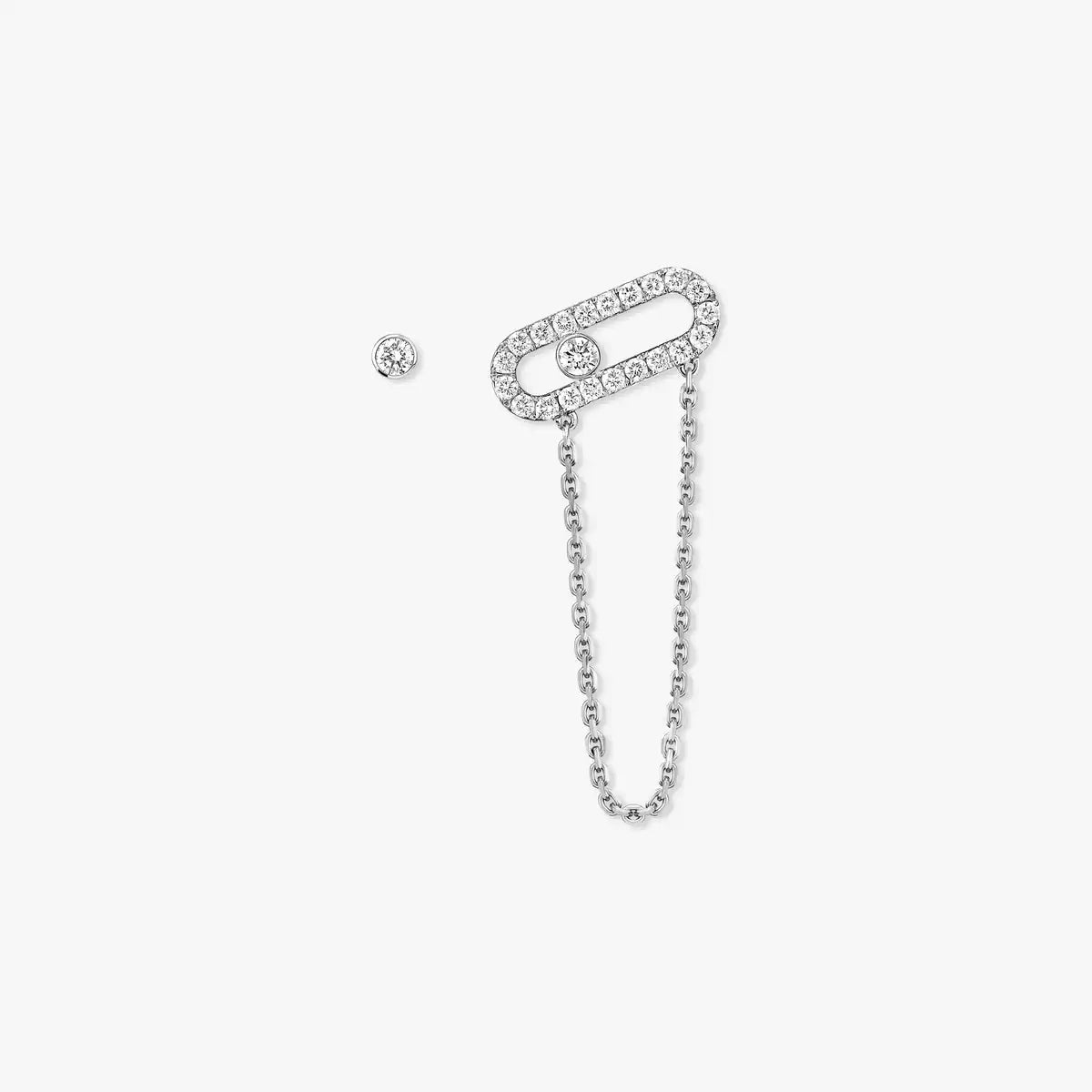 [Noble Aura jewelry]Move Uno Diamond Earrings