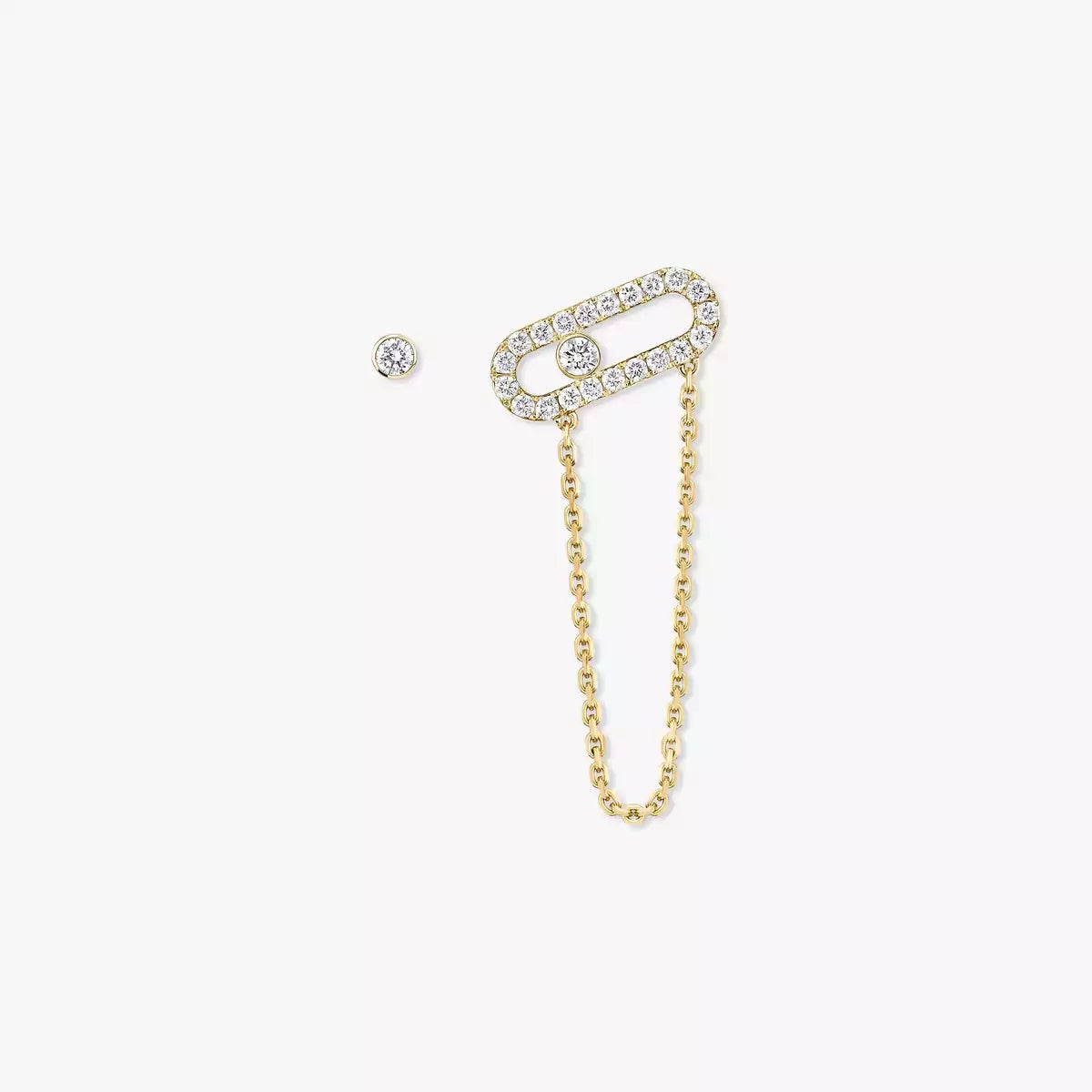 [Noble Aura jewelry]Move Uno Diamond Earrings