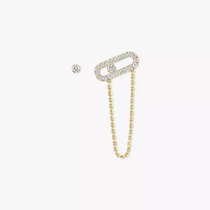 [Noble Aura jewelry]Move Uno Diamond Earrings
