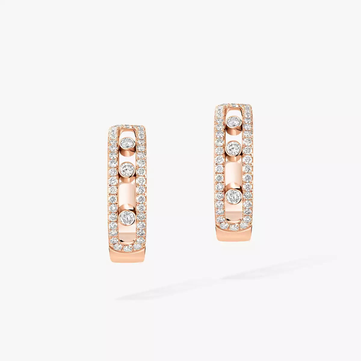 [Noble Aura jewelry]Diamond Pave_ Hoop Earrings Move