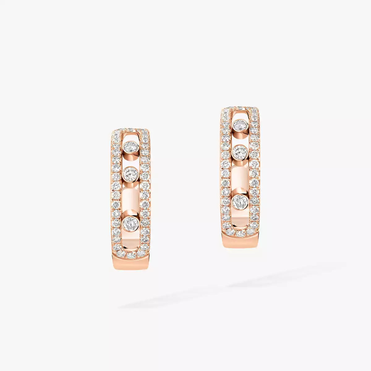 [Noble Aura jewelry]Diamond Pave_ Hoop Earrings Move