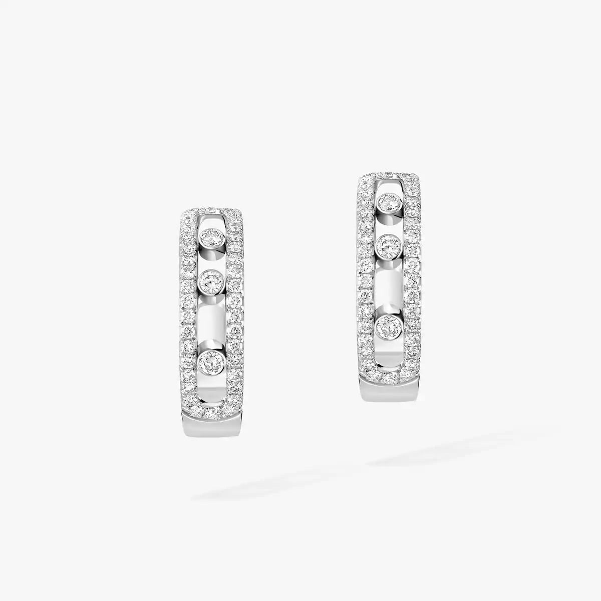 [Noble Aura jewelry]Diamond Pave_ Hoop Earrings Move