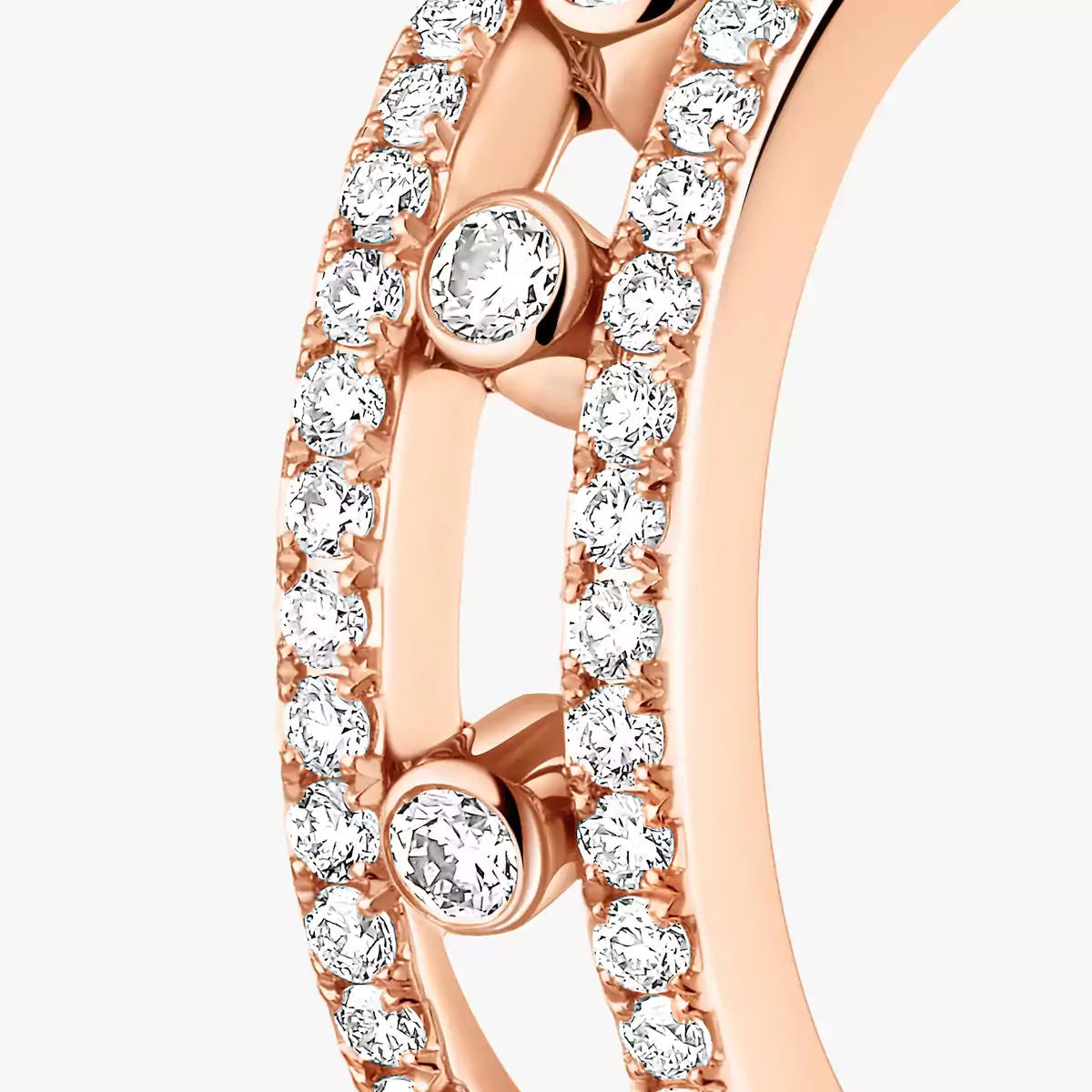 [Noble Aura jewelry]Diamond Pave_ Hoop Earrings Move