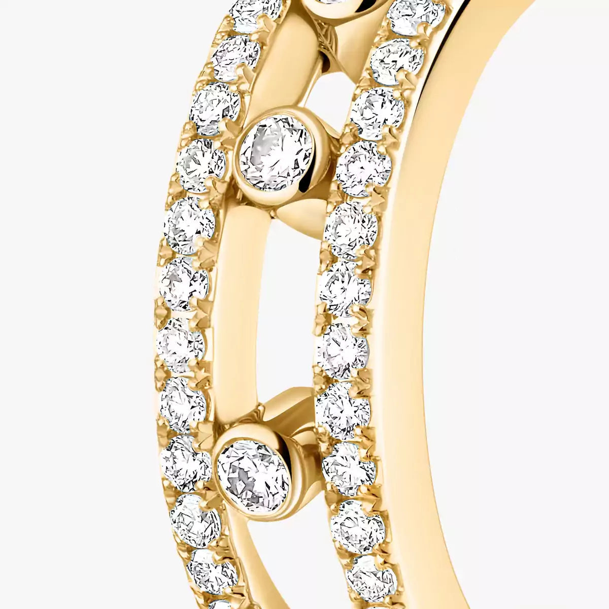 [Noble Aura jewelry]Diamond Pave_ Hoop Earrings Move