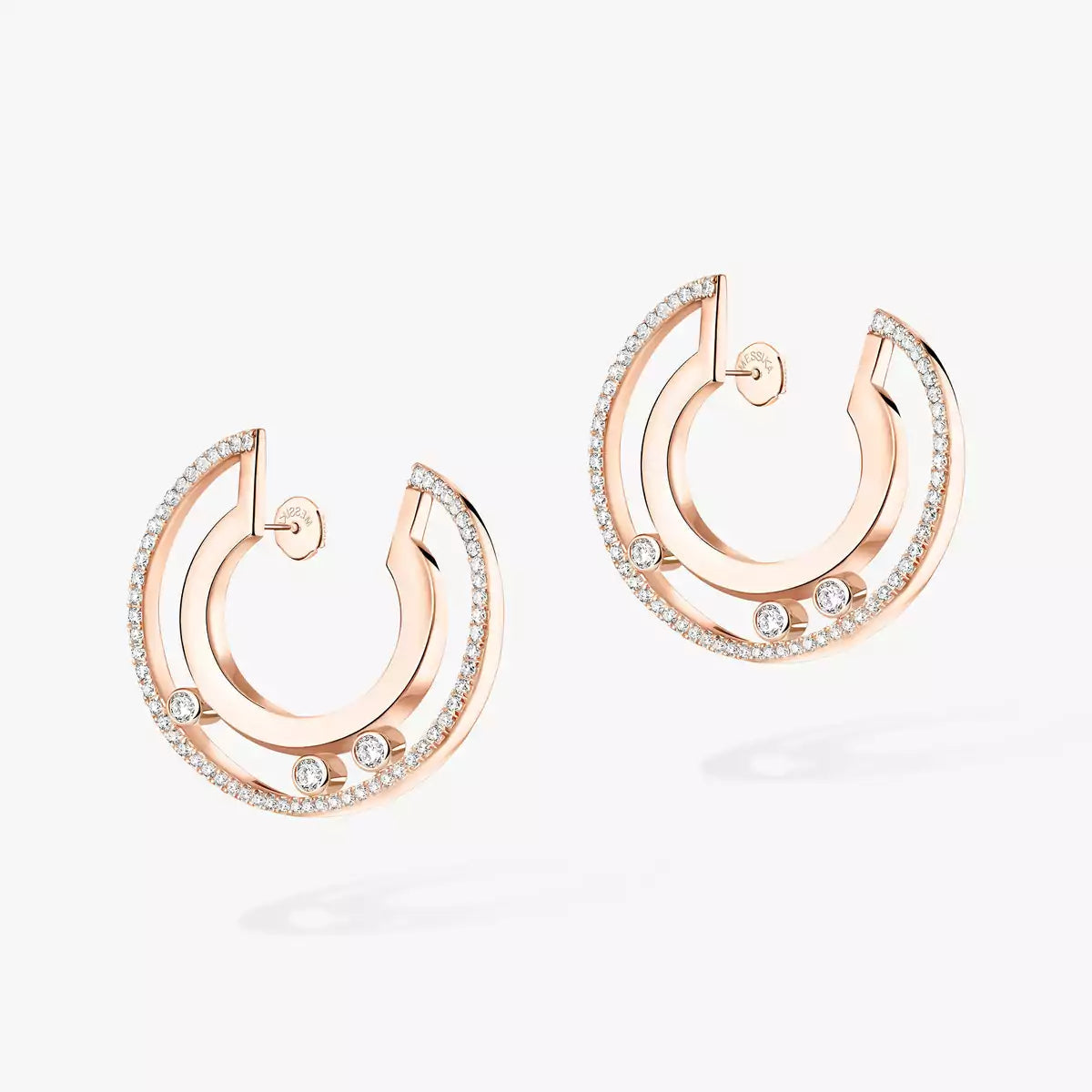 [Noble Aura jewelry]Move Romane Small Diamond Hoop Earrings