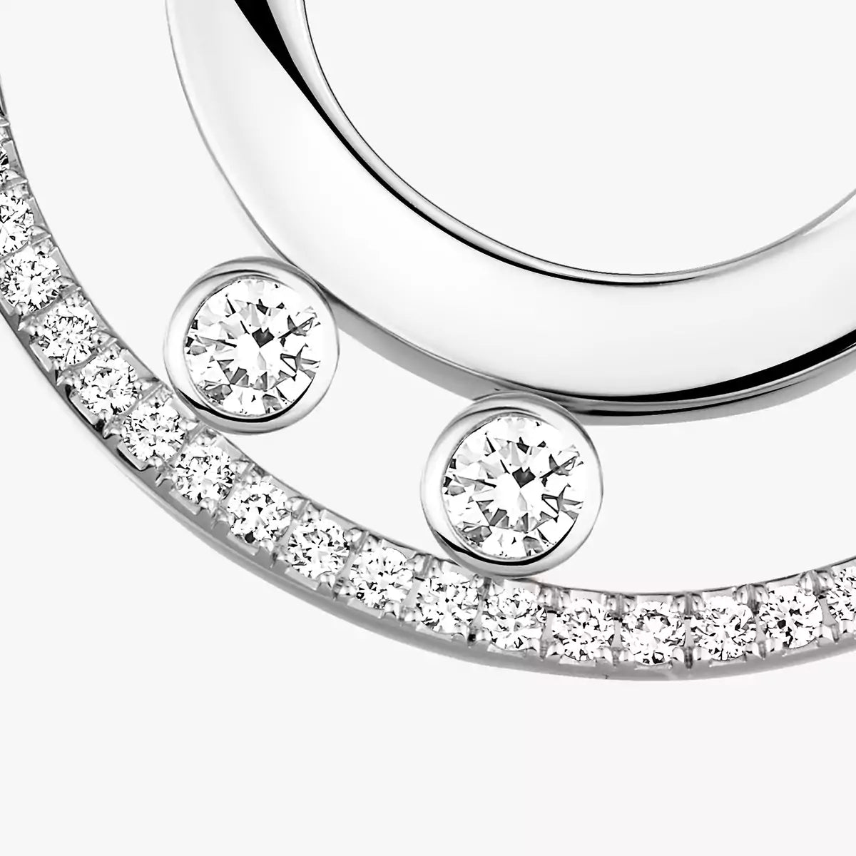 [Noble Aura jewelry]Move Romane Small Diamond Hoop Earrings