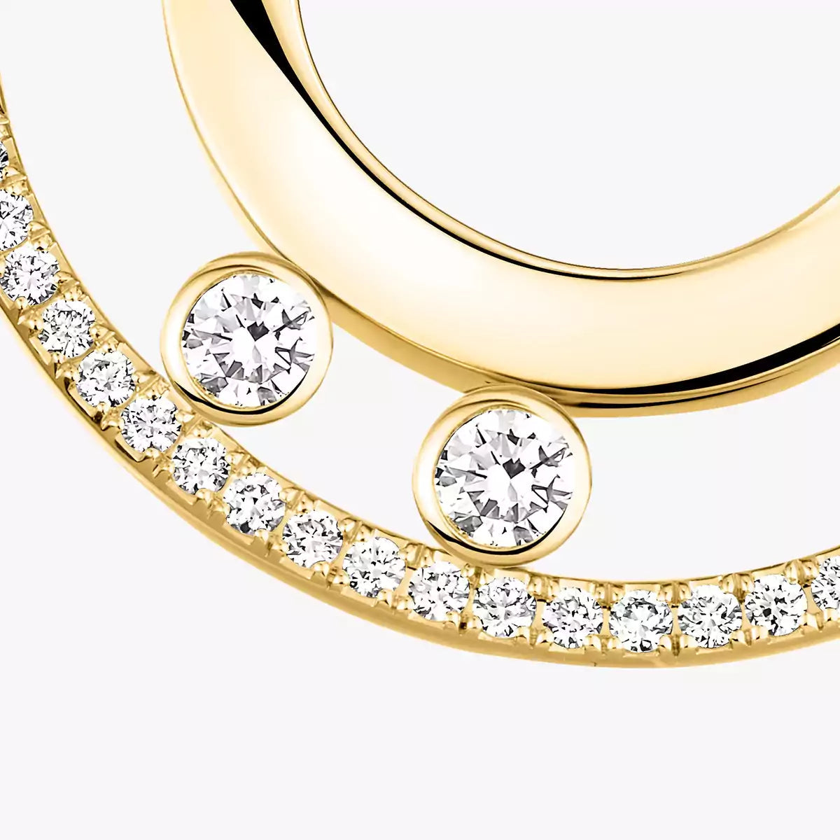 [Noble Aura jewelry]Move Romane Small Diamond Hoop Earrings