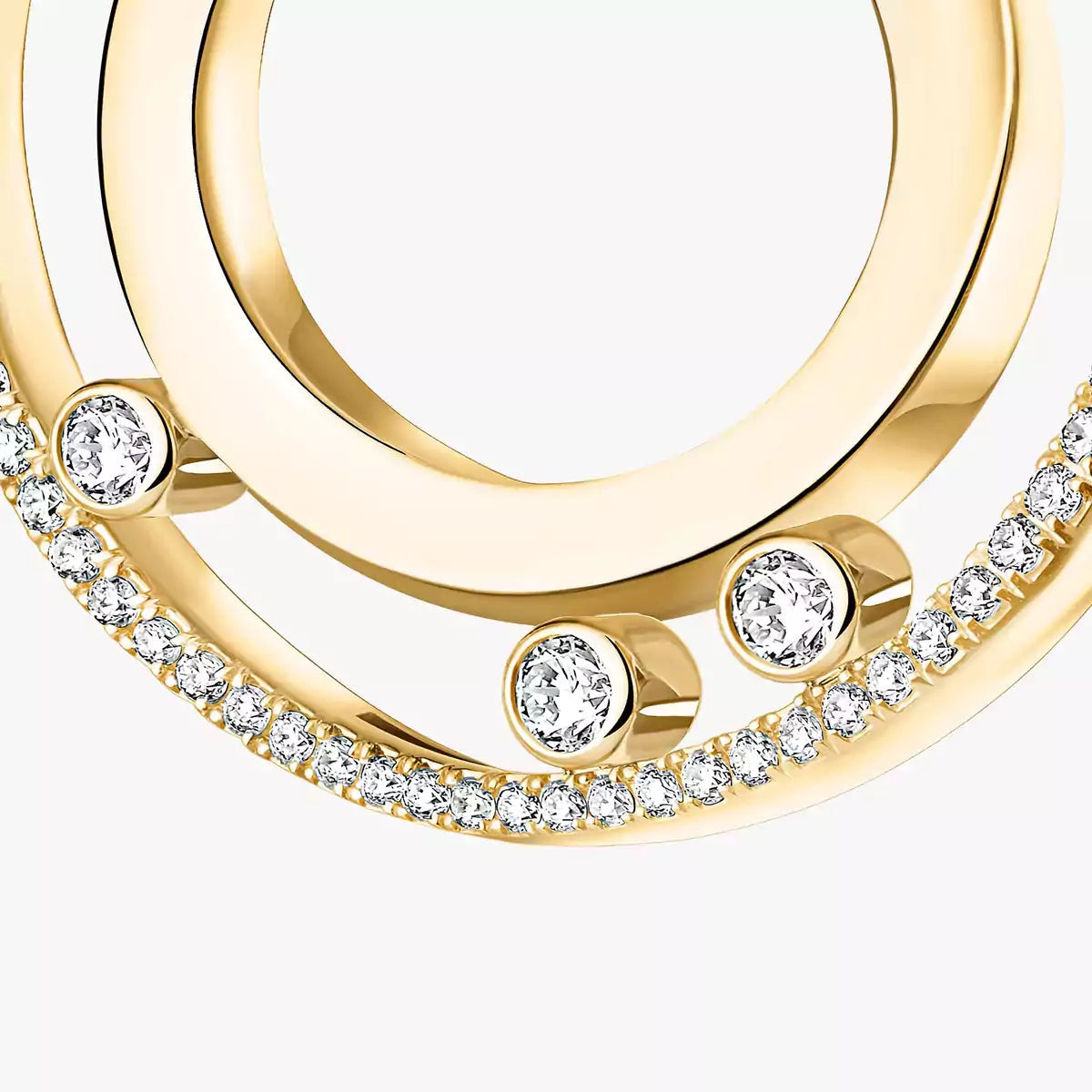 [Noble Aura jewelry]Move Romane Small Diamond Hoop Earrings
