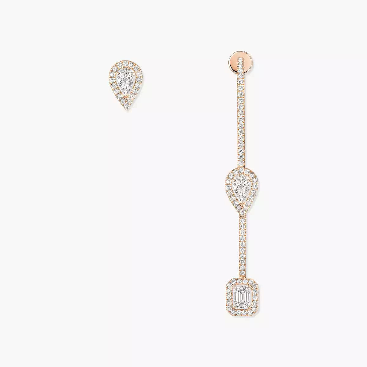 [Noble Aura jewelry]Diamond Drop Earrings My Twin