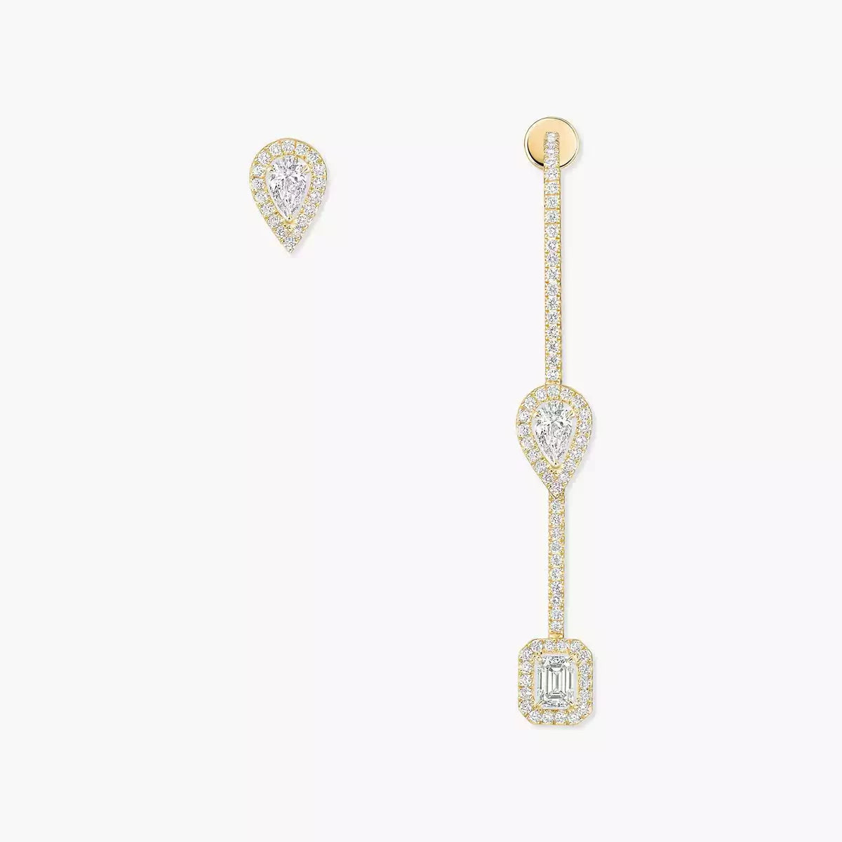 [Noble Aura jewelry]Diamond Drop Earrings My Twin
