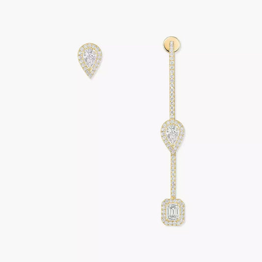 [Noble Aura jewelry]Diamond Drop Earrings My Twin