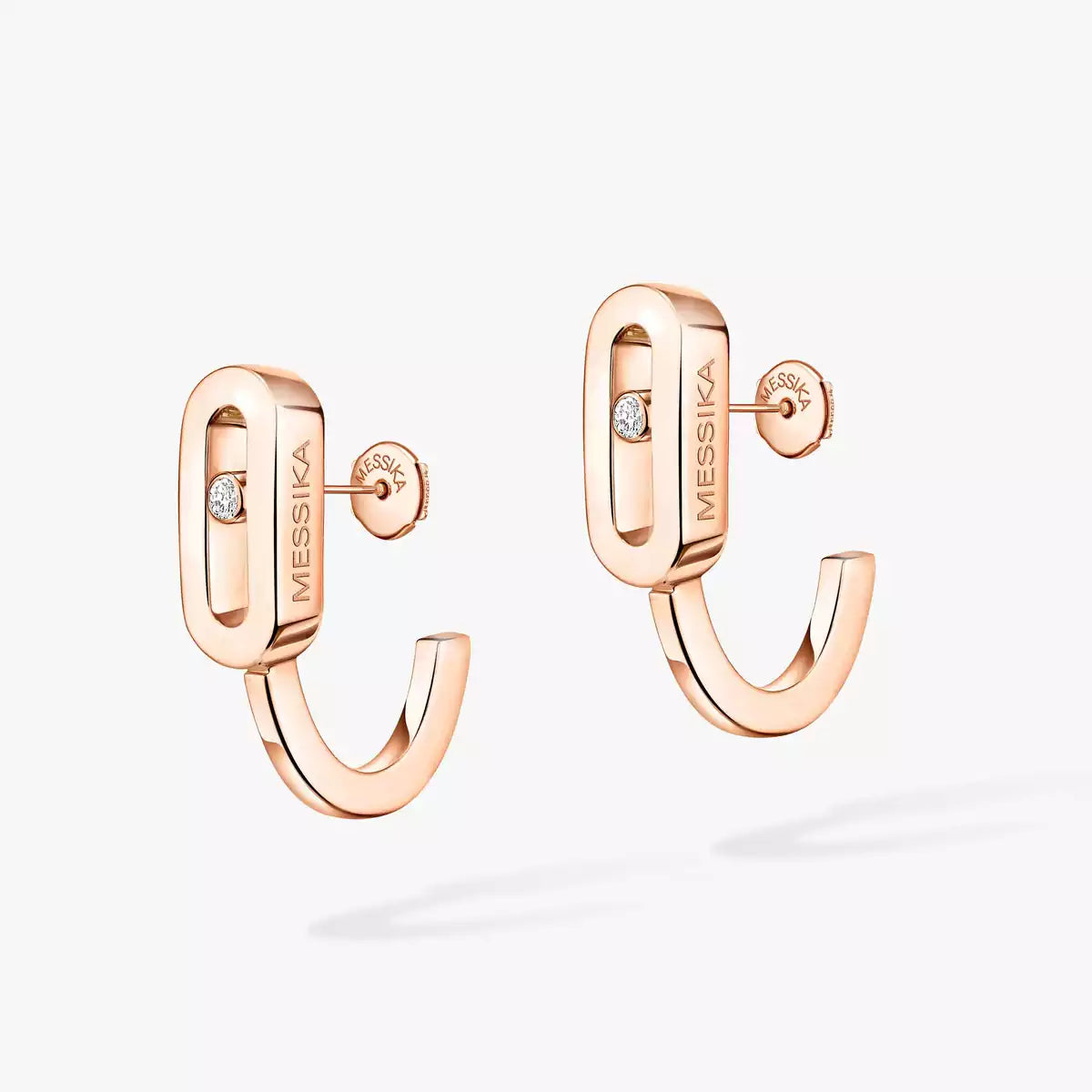 [Noble Aura jewelry]Diamond Mini Hoop Earrings Move Classique