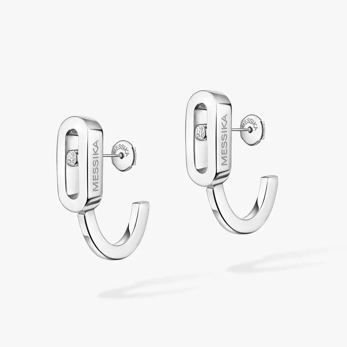 [Noble Aura jewelry]Diamond Mini Hoop Earrings Move Classique