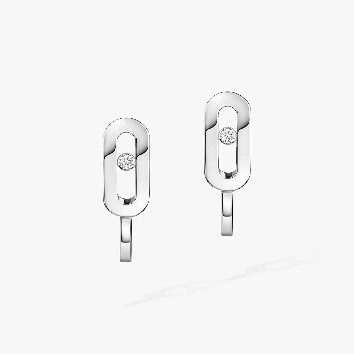 [Noble Aura jewelry]Diamond Mini Hoop Earrings Move Classique