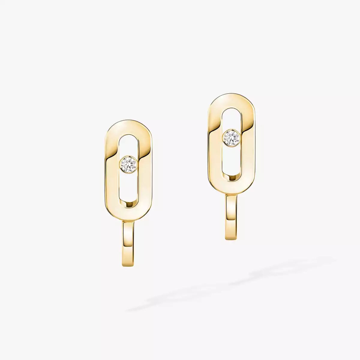 [Noble Aura jewelry]Diamond Mini Hoop Earrings Move Classique